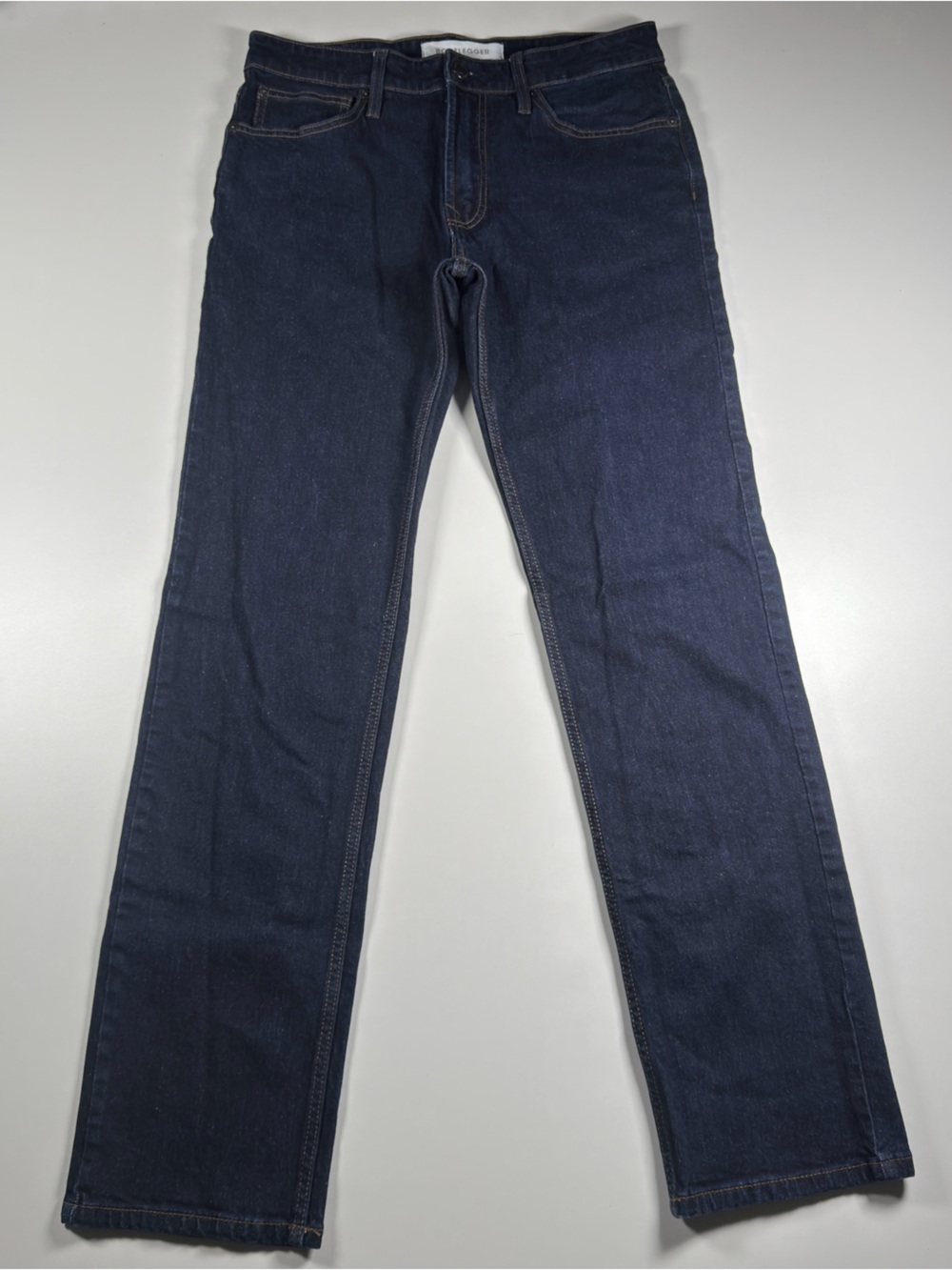 Men's Straight Leg Bootcut Bootlegger Dark Wash  Denim Jeans W31 L34